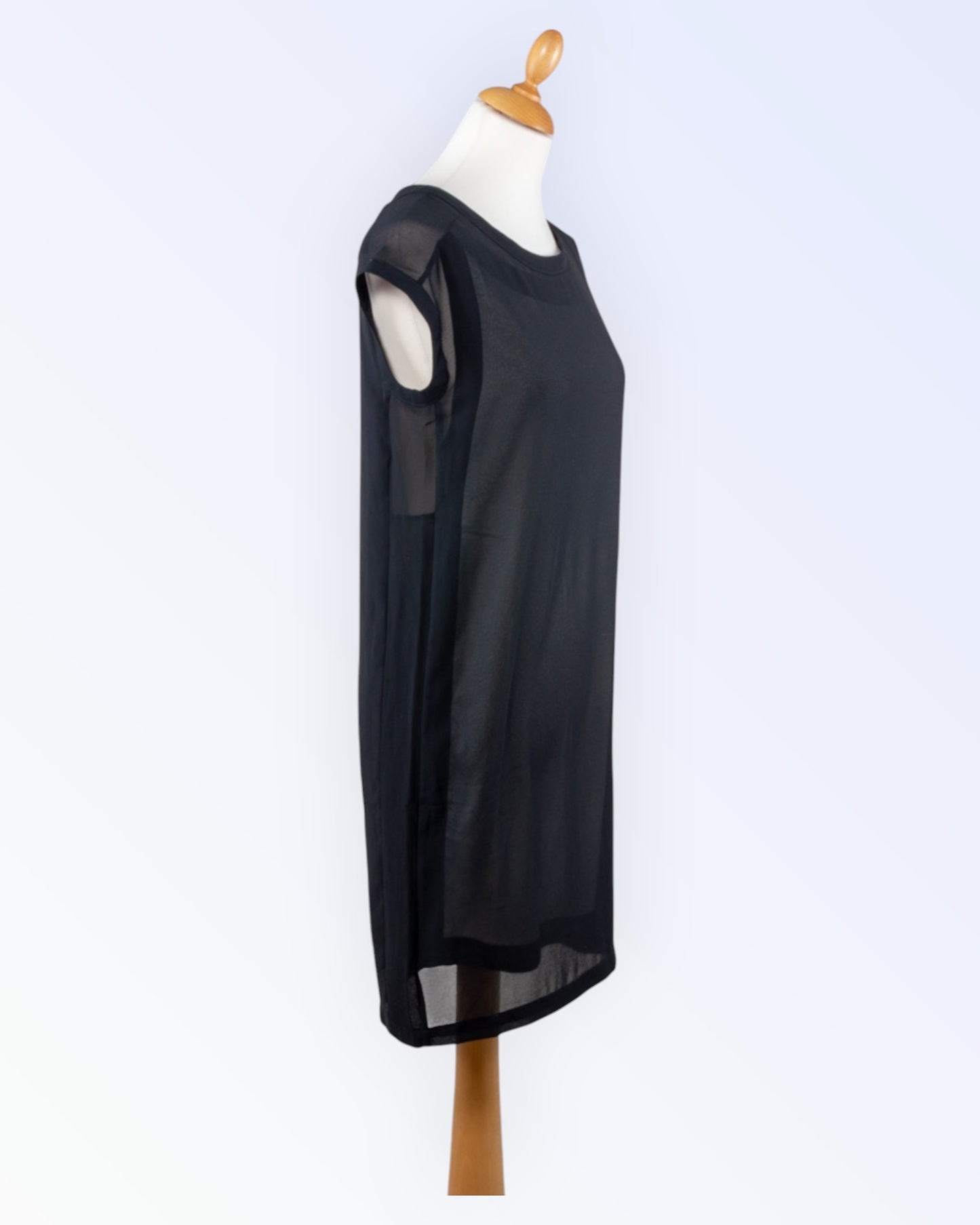 Crocker Apparel black chiffon tunic