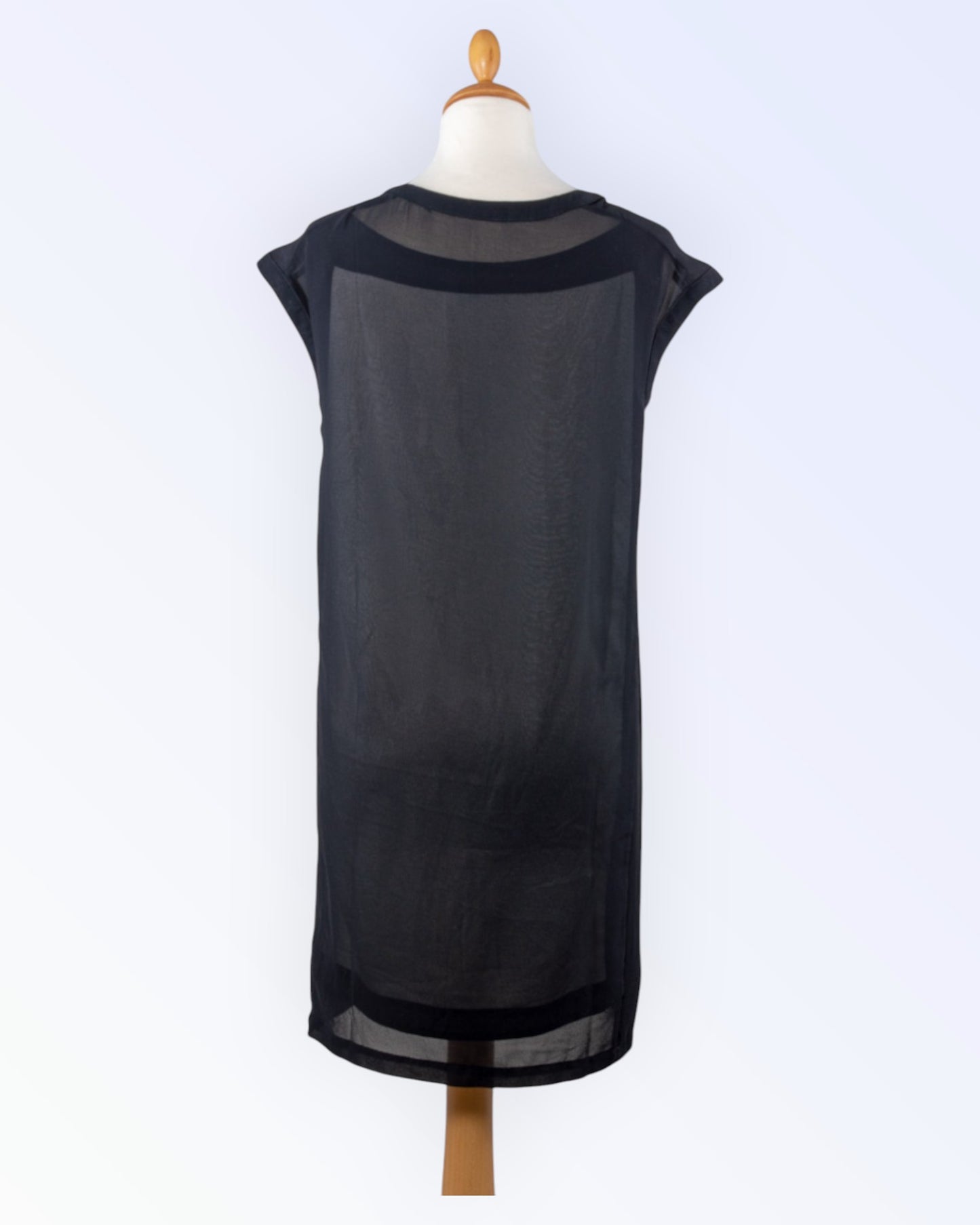 Crocker Apparel black chiffon tunic