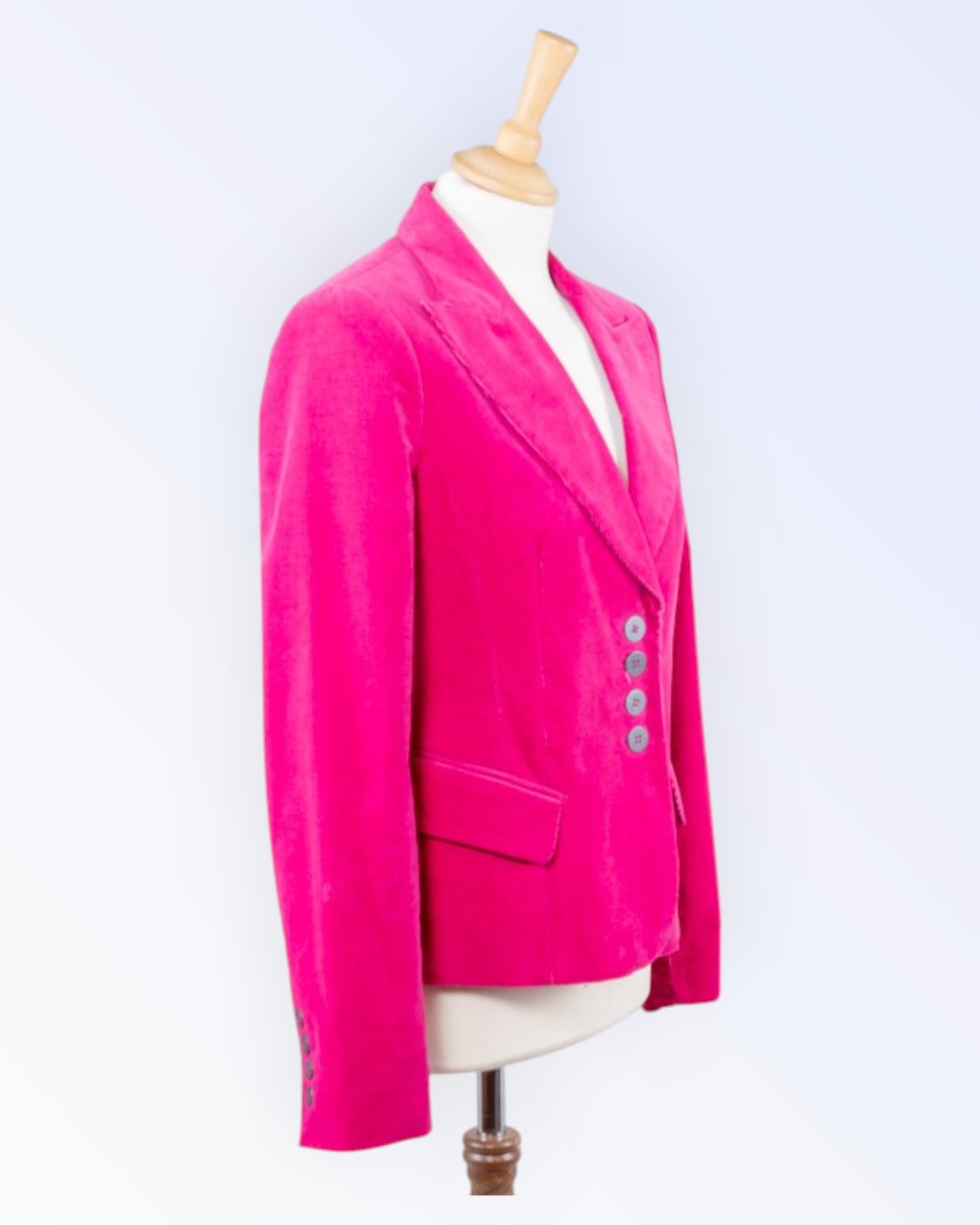 Raspberry Collection vaarikapunane velvetist bleiserjakk