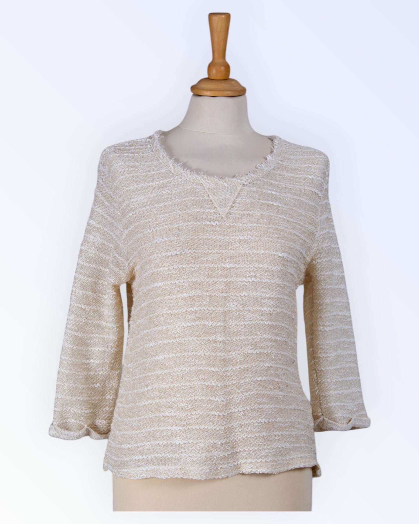 Indigo beige top