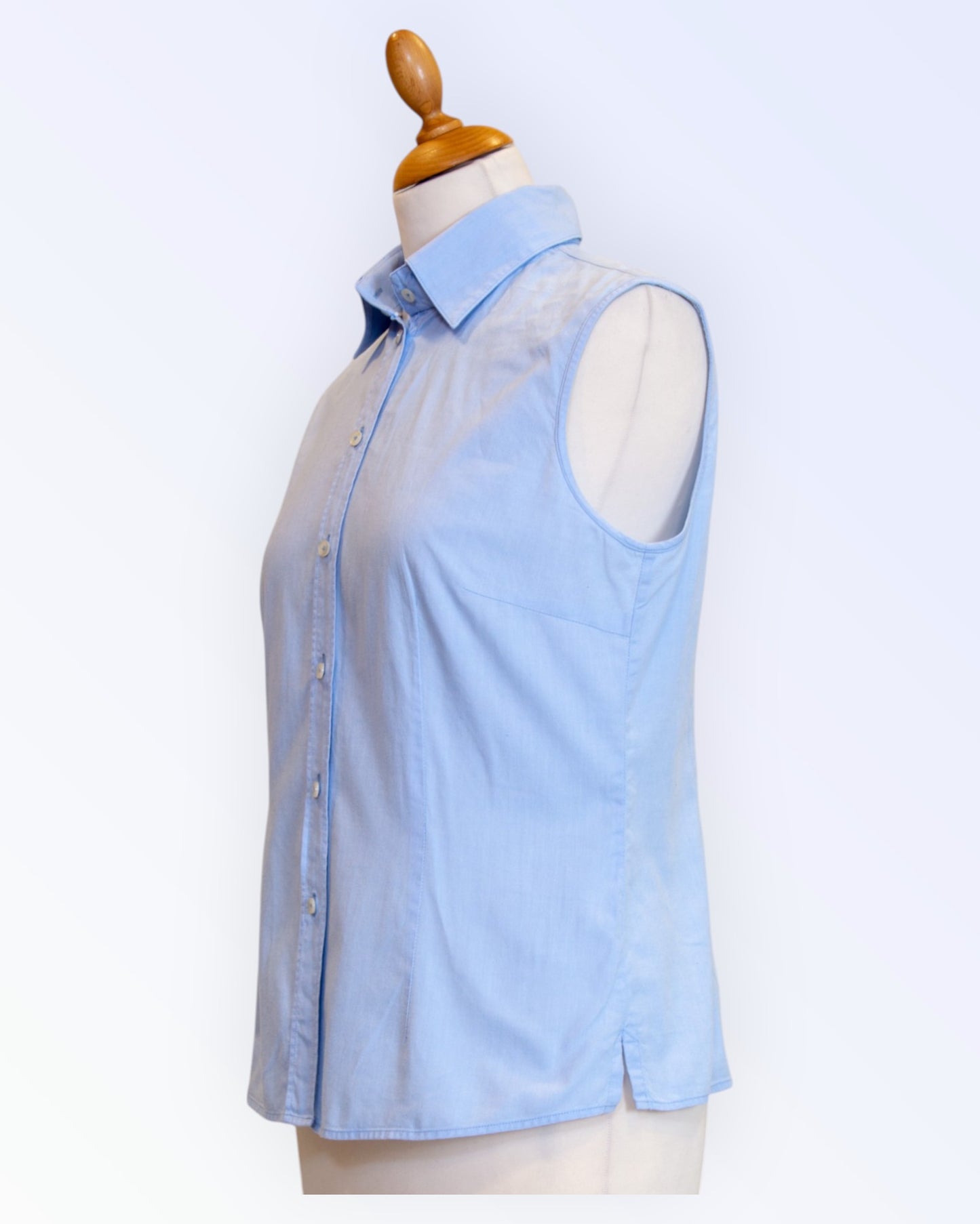 Herringbone Sydney light blue summer blouse