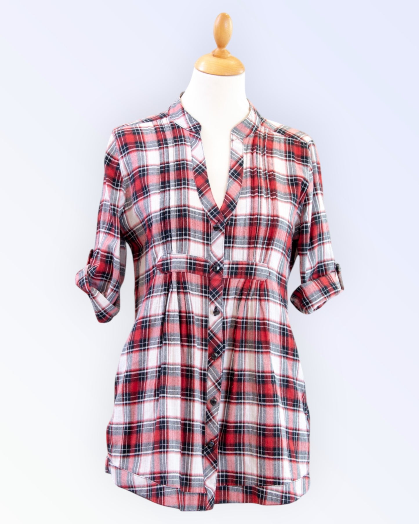 Fishbone checked blouse