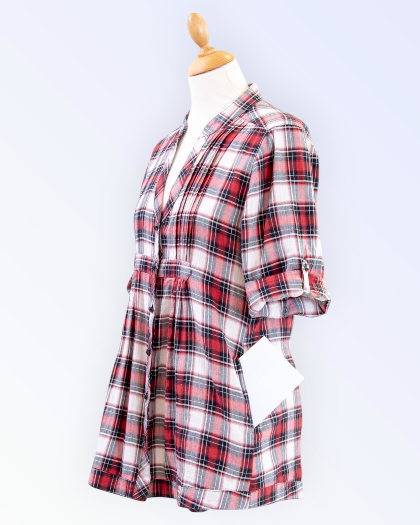Fishbone checked blouse