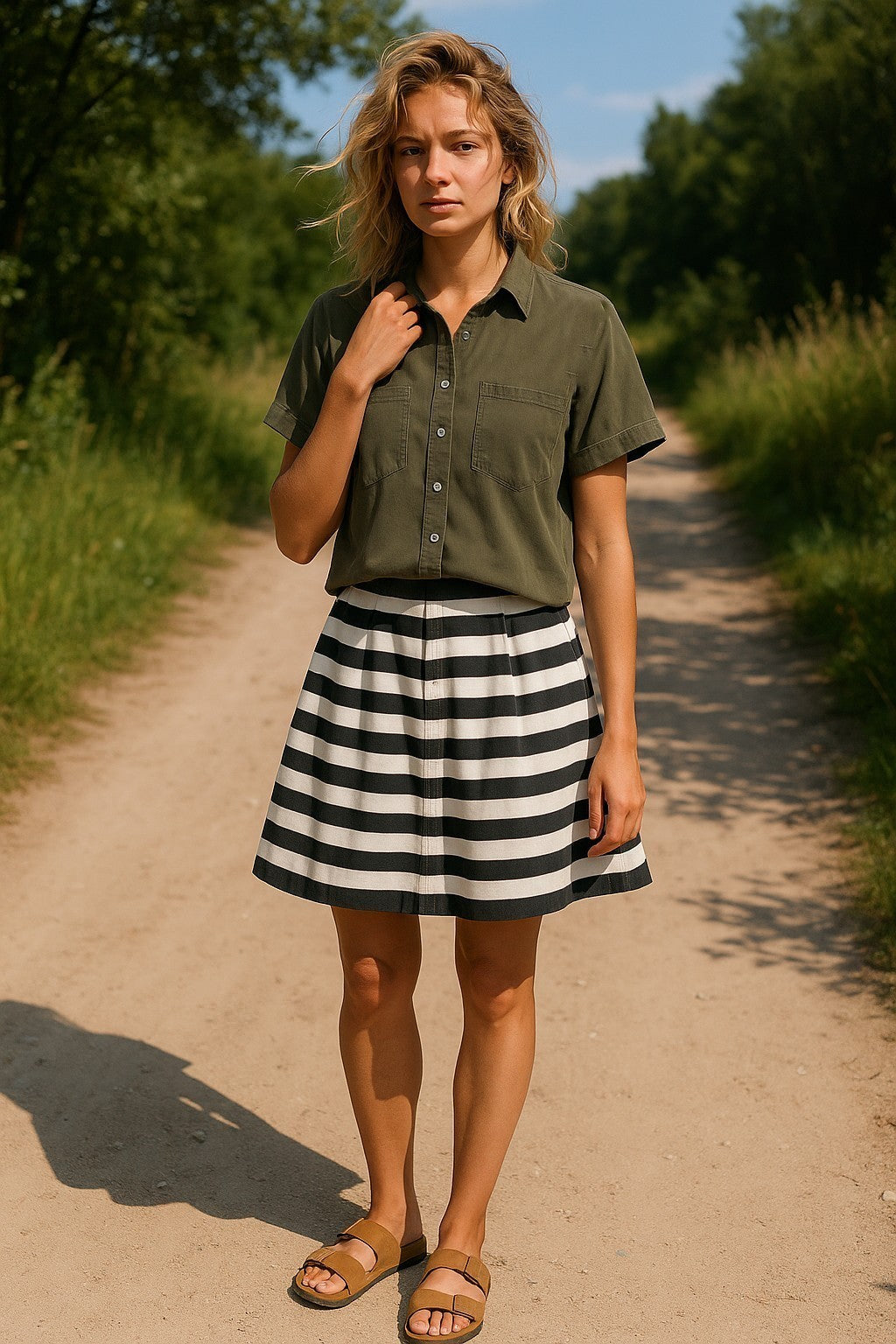 Zara Basic oliivroheline sportlik pluus