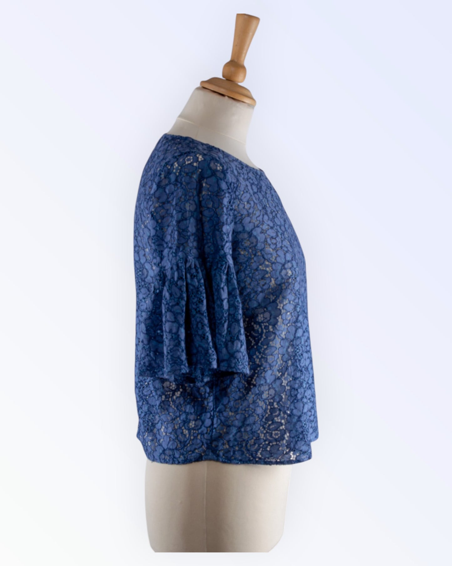 Reserved blue lace blouse