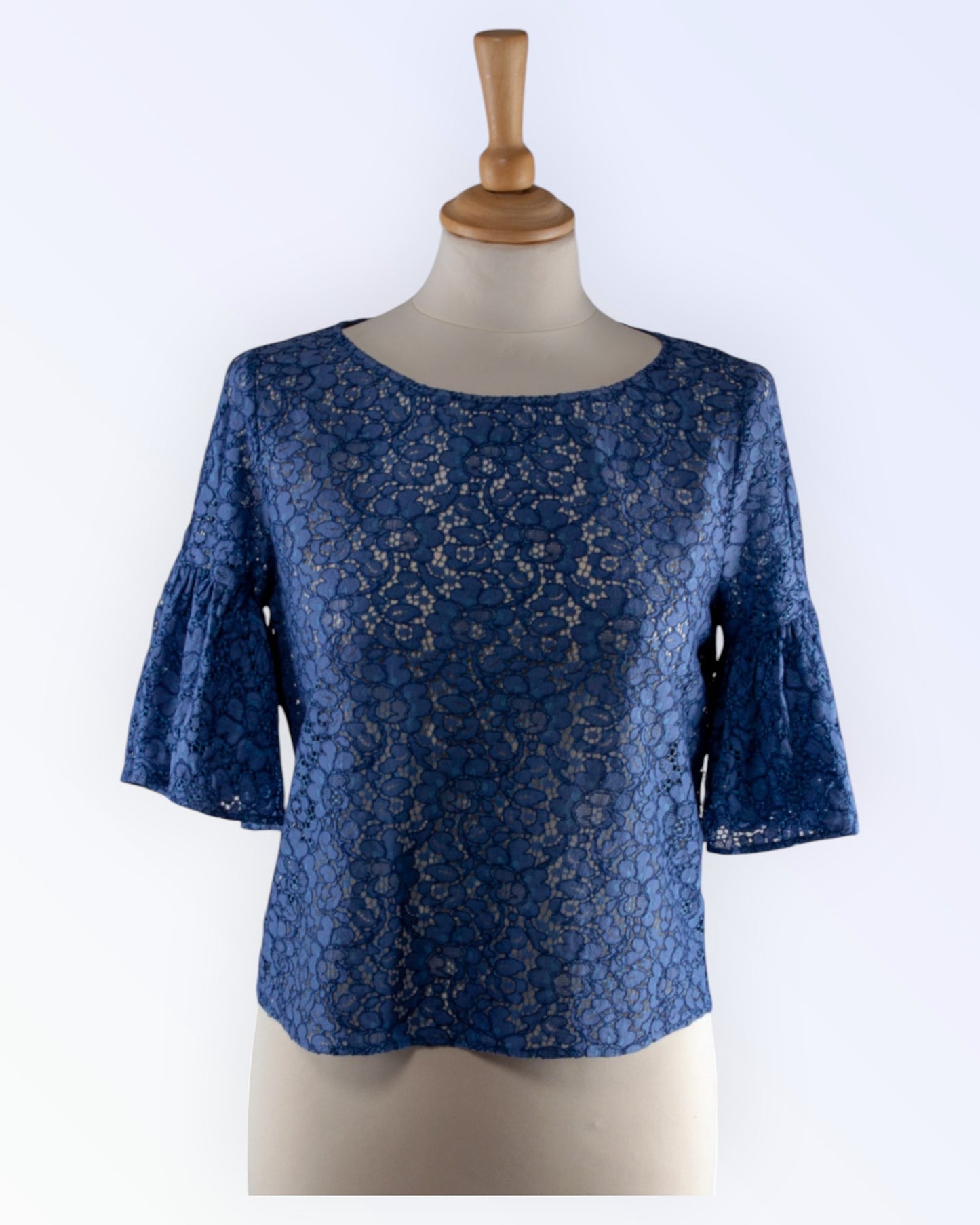 Reserved blue lace blouse