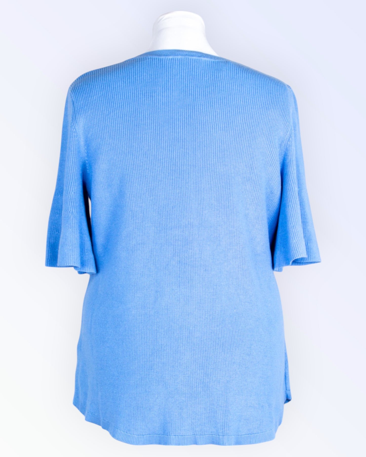 Isaac Mizrahi light blue knitted top