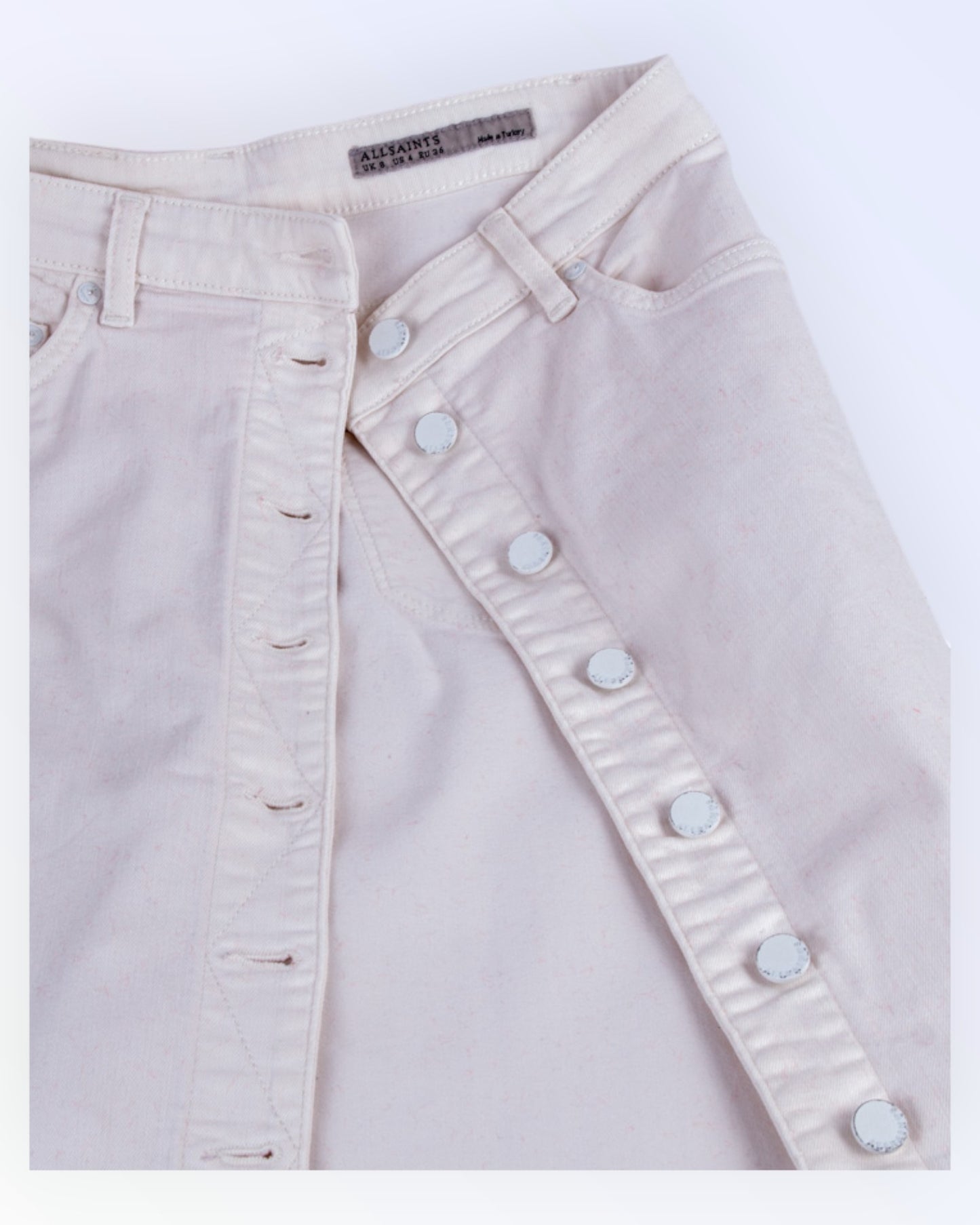 AllSaints valge teksaseelik