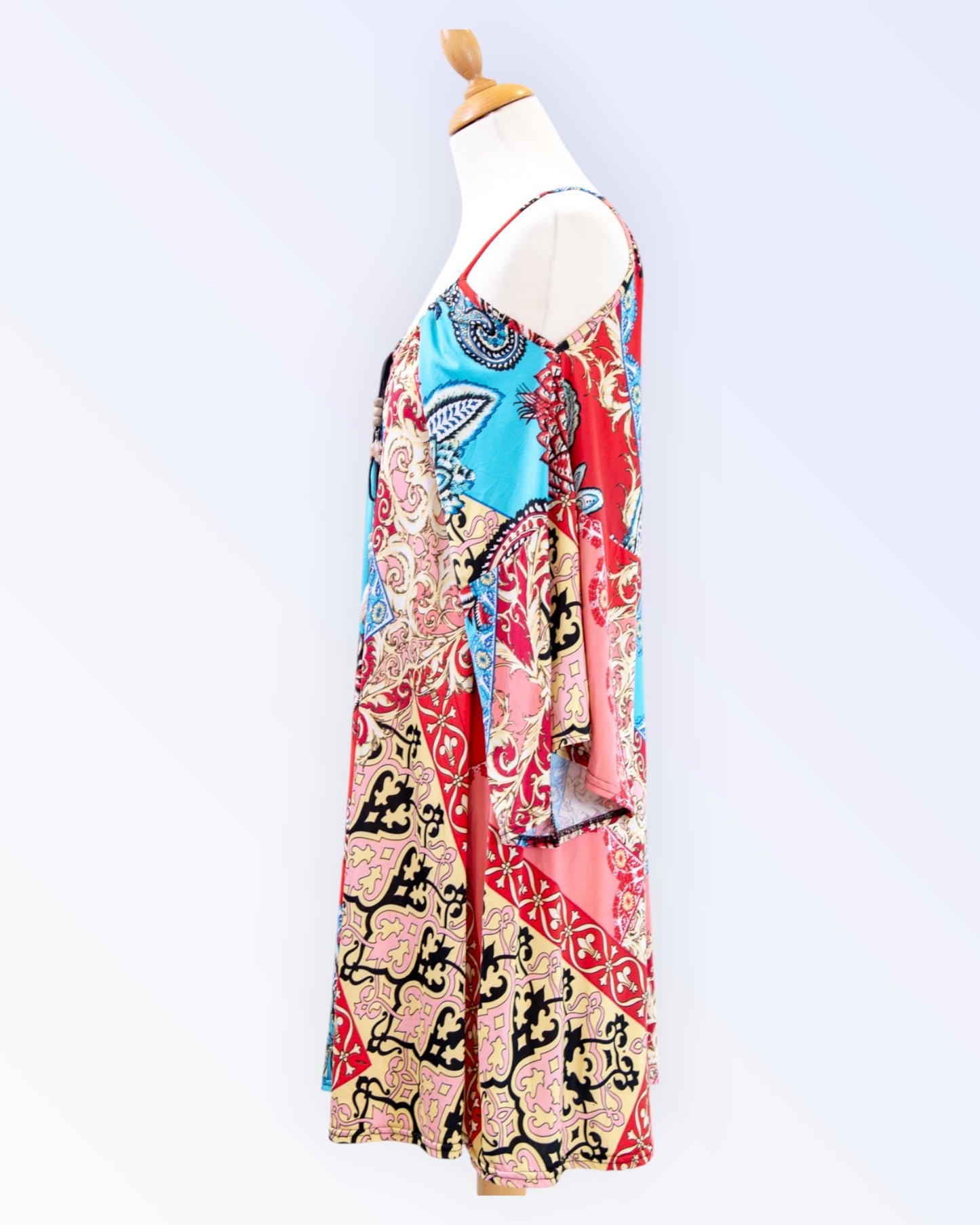Multicolored retro-style tunic