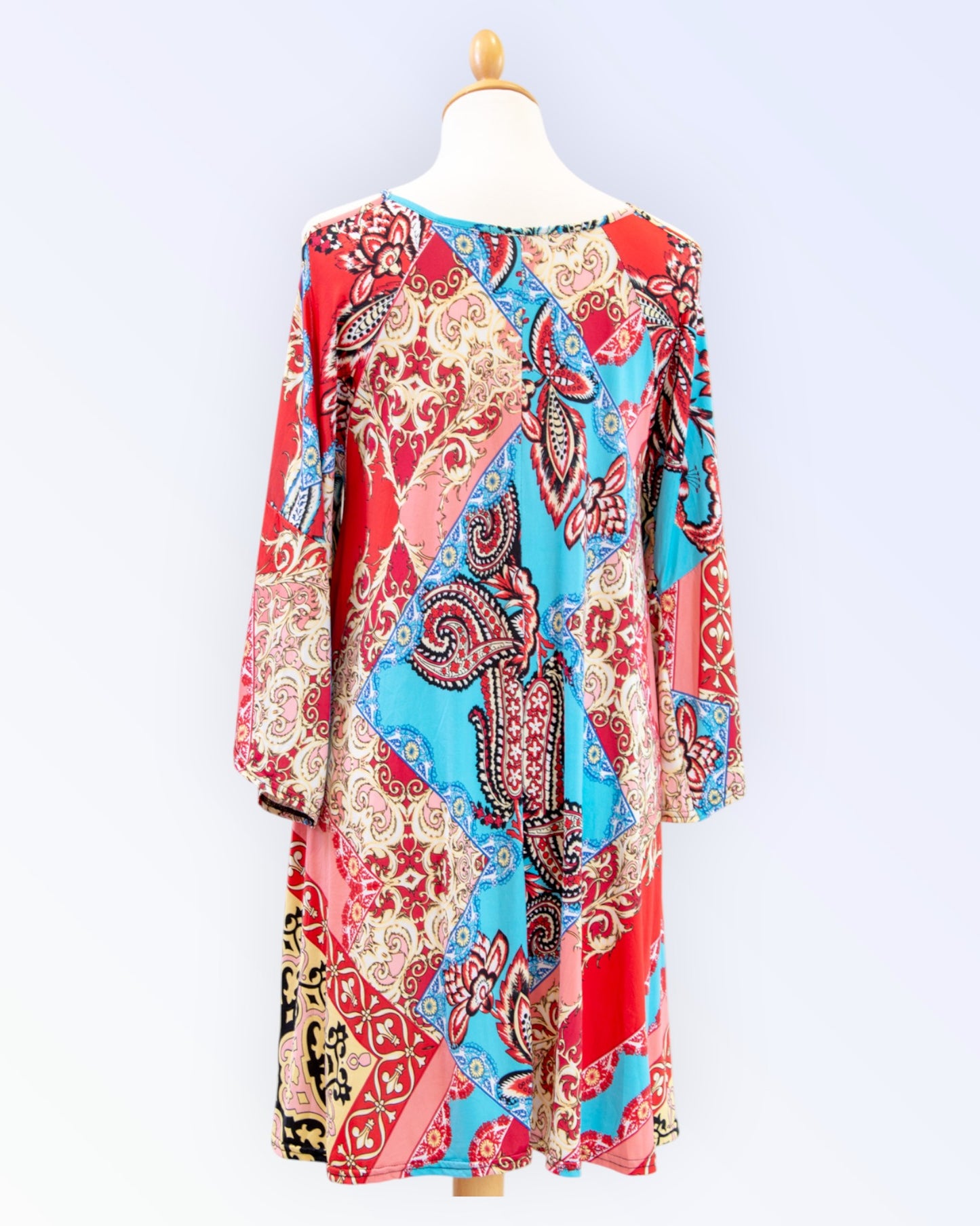 Multicolored retro-style tunic