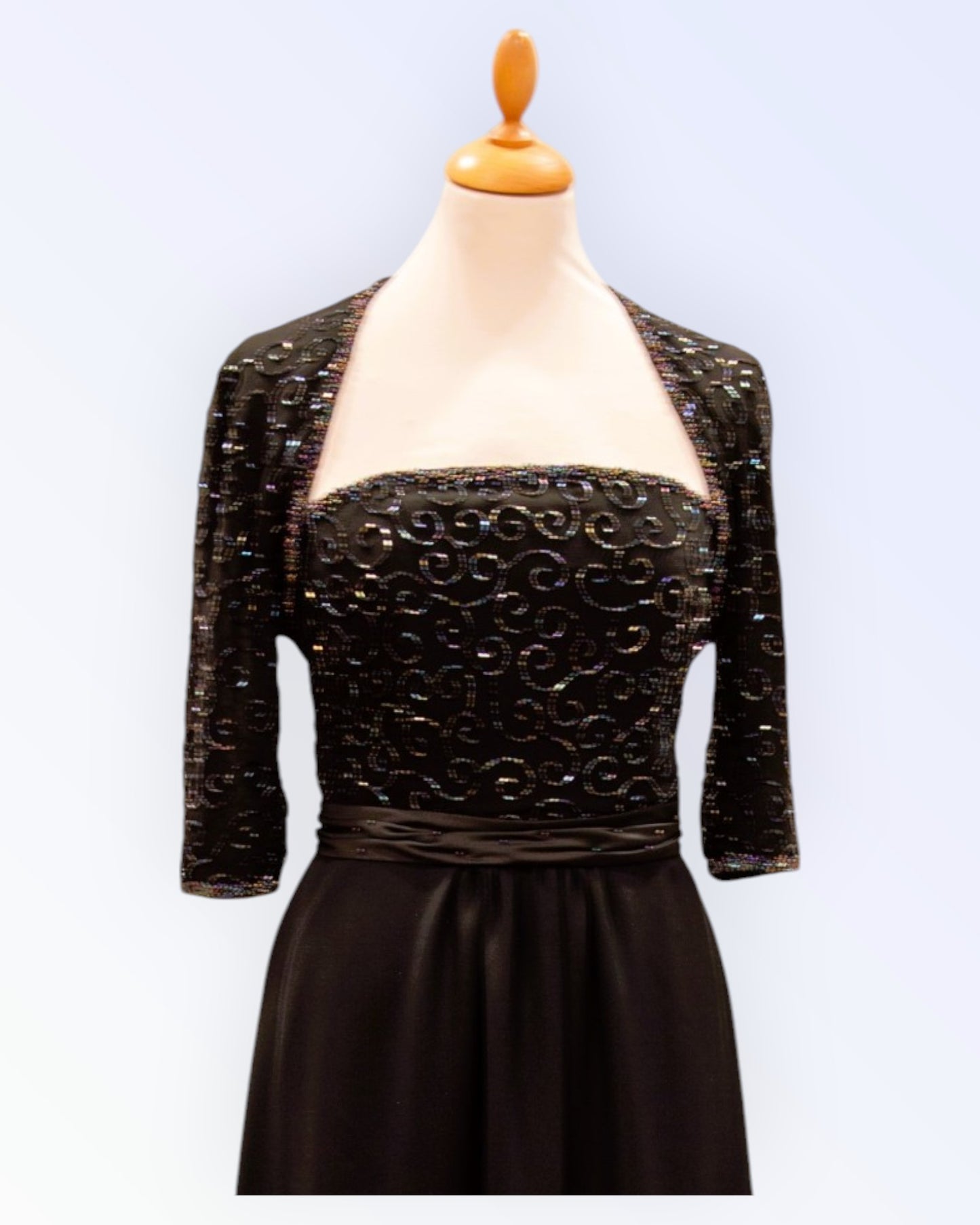 Festive black bolero