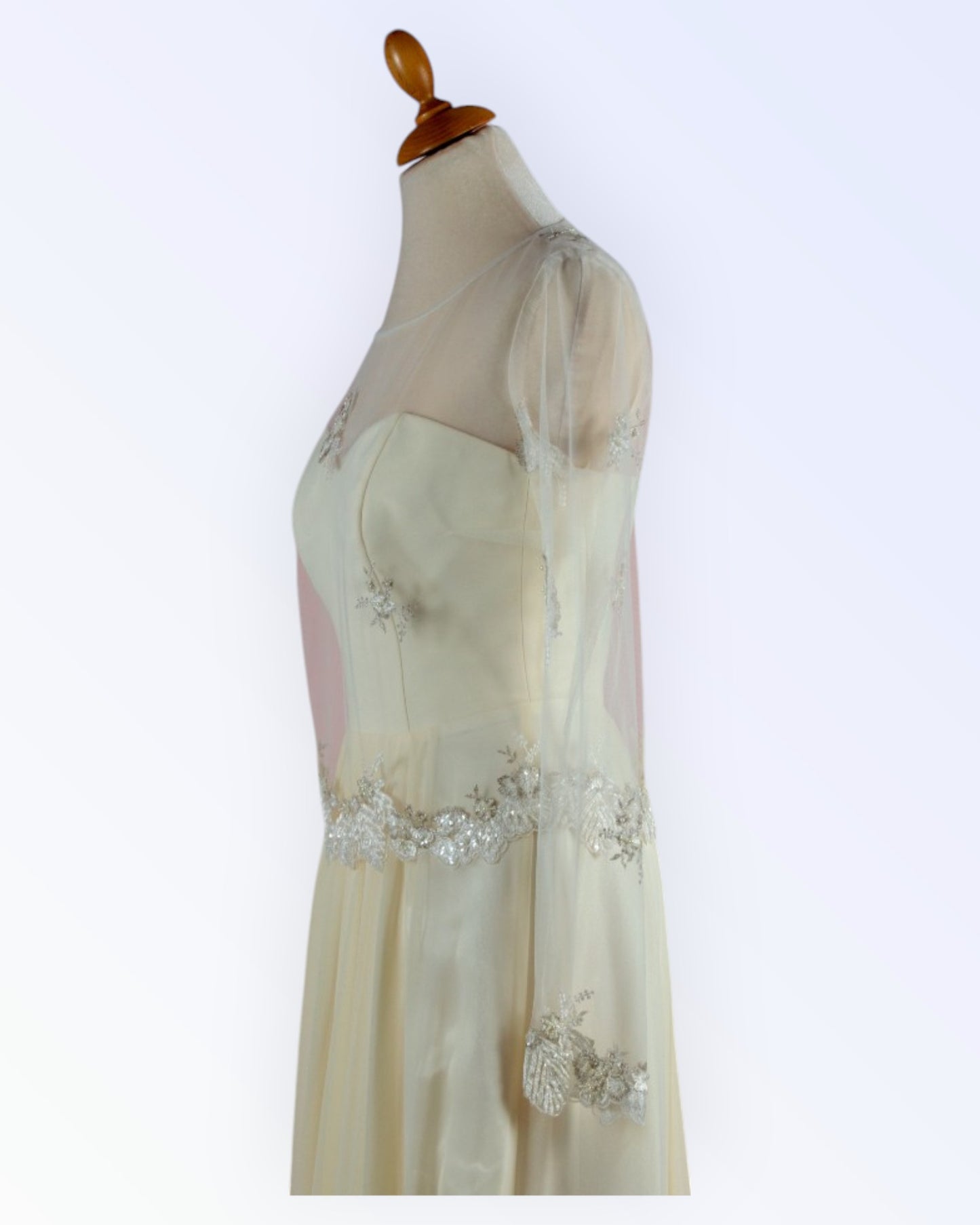 Festive off-white lace top