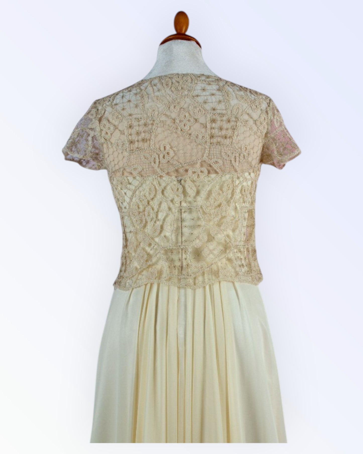 Gold lace top