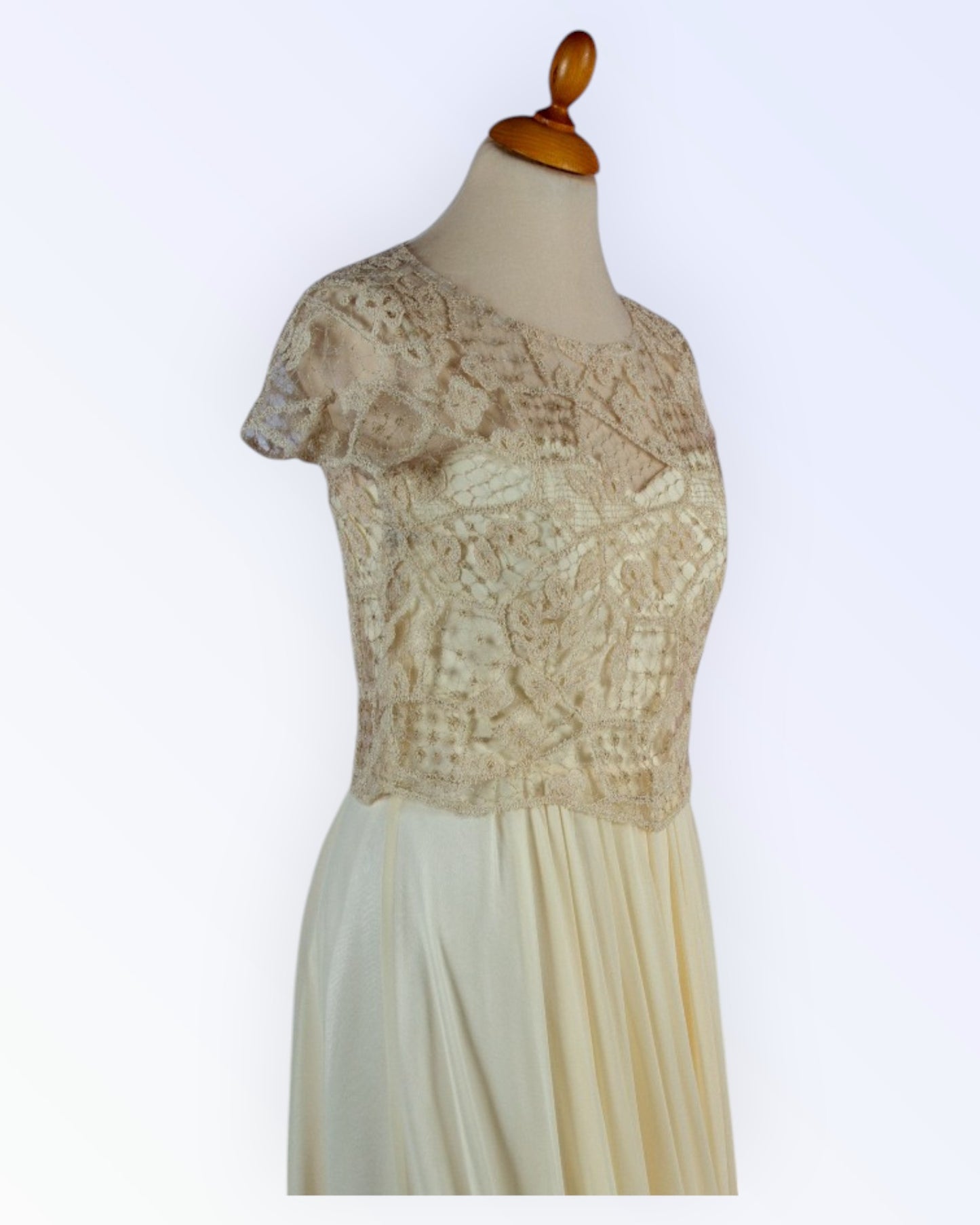 Gold lace top