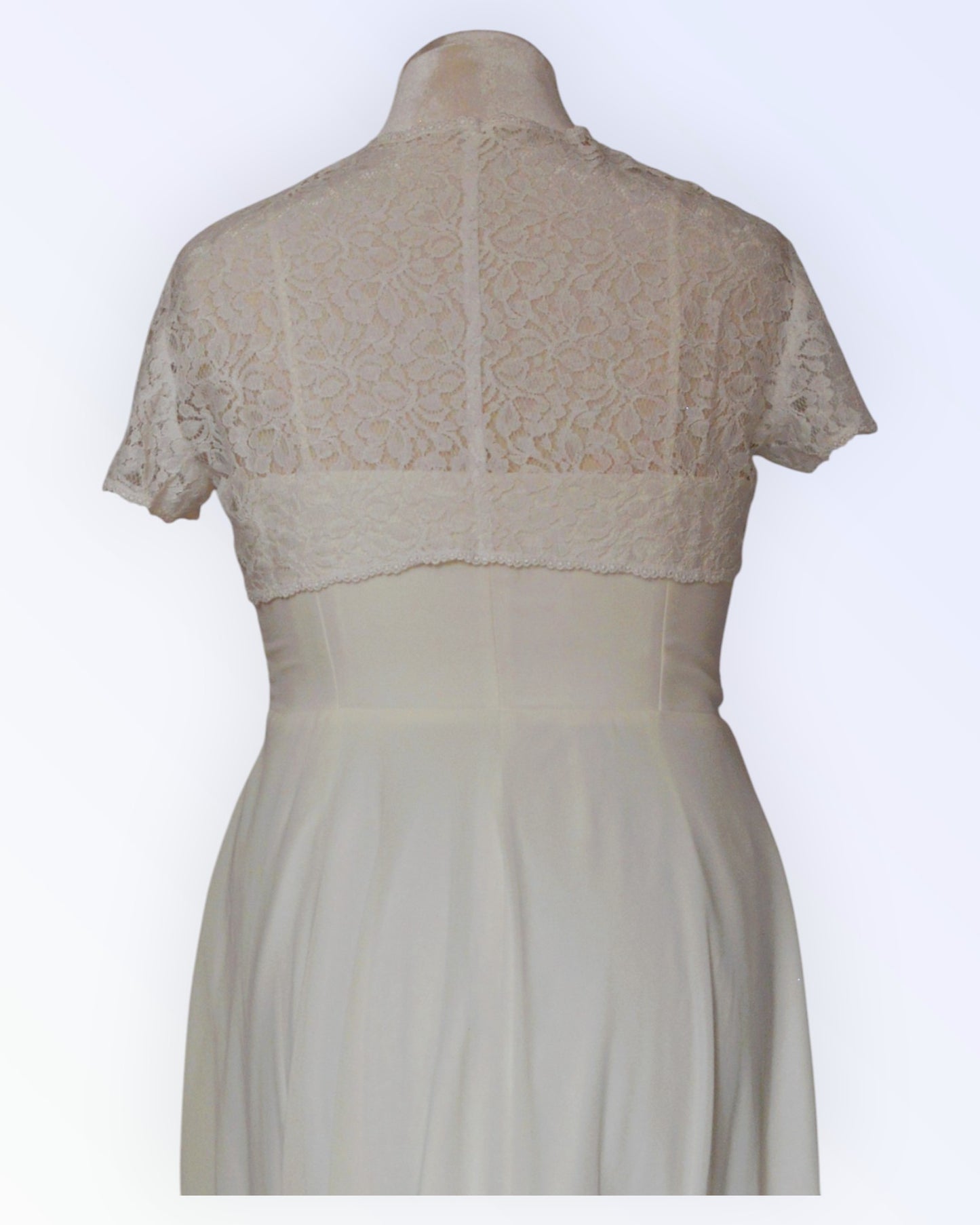 Festive off-white lace bolero for the bride