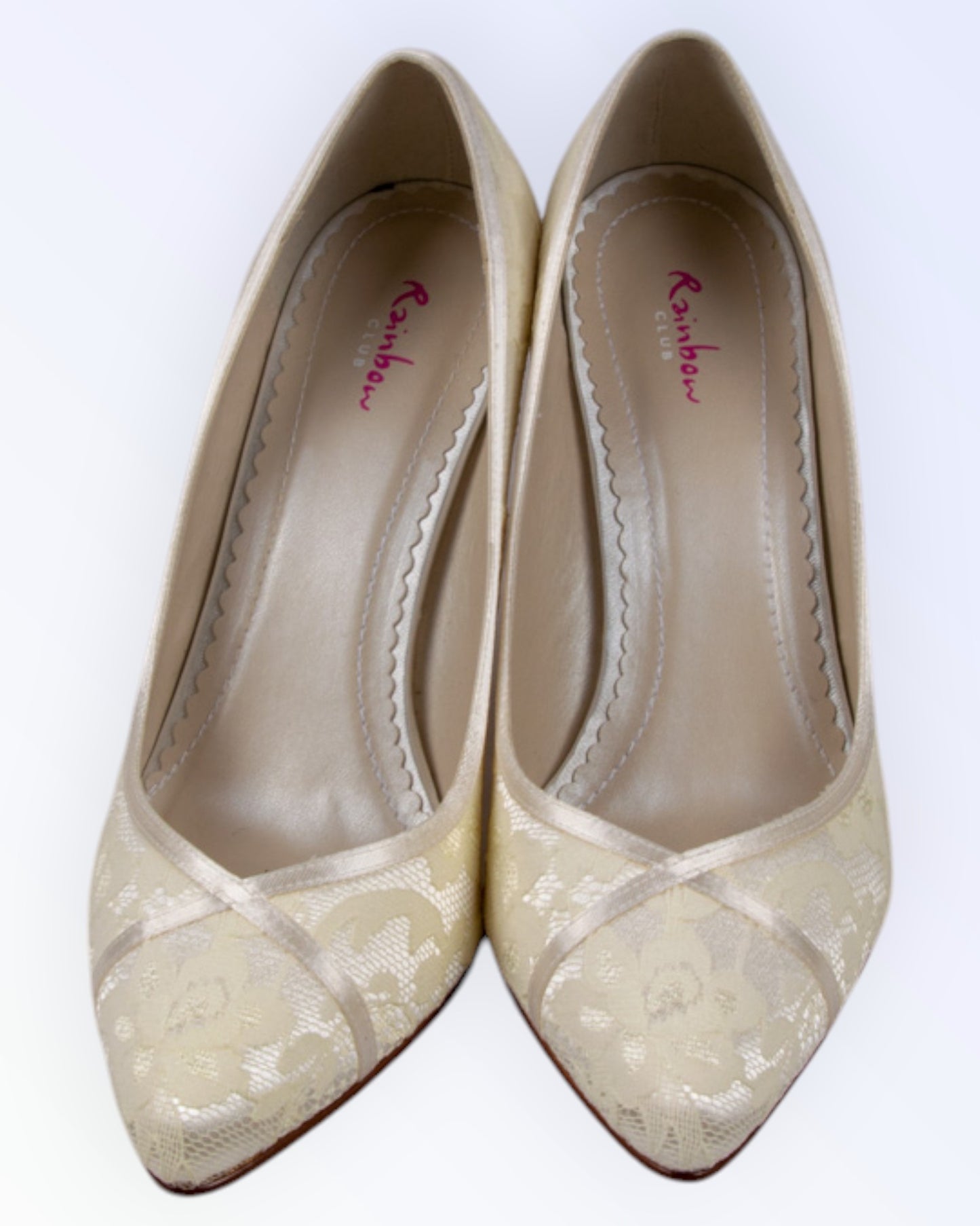 Rainbow satin wedding shoes