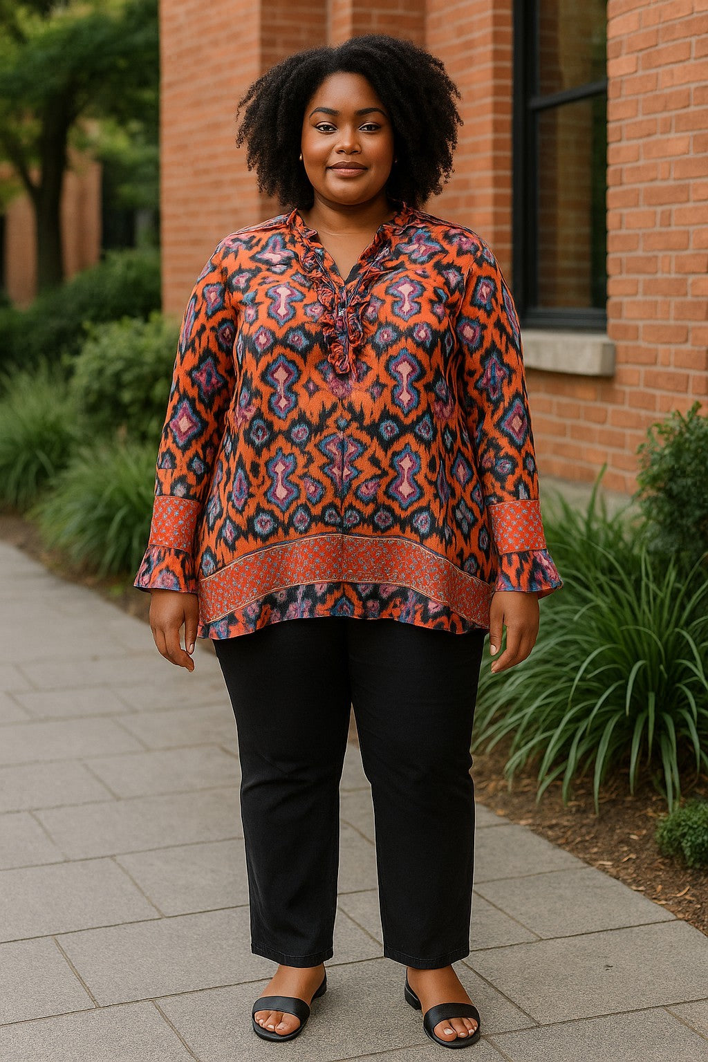 Comma colorful summer blouse