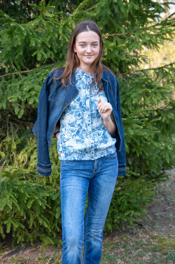 Garcia Jeans floral print summer blouse