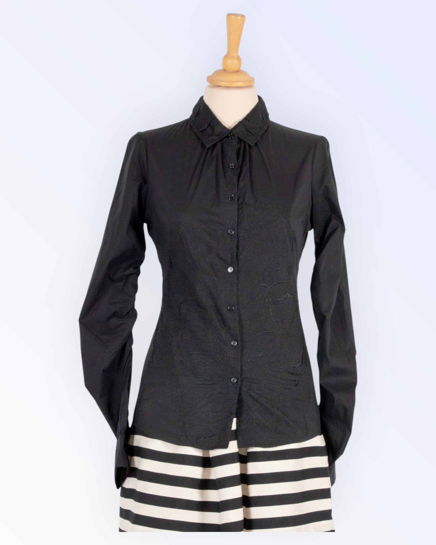 Desigual black long-sleeved blouse