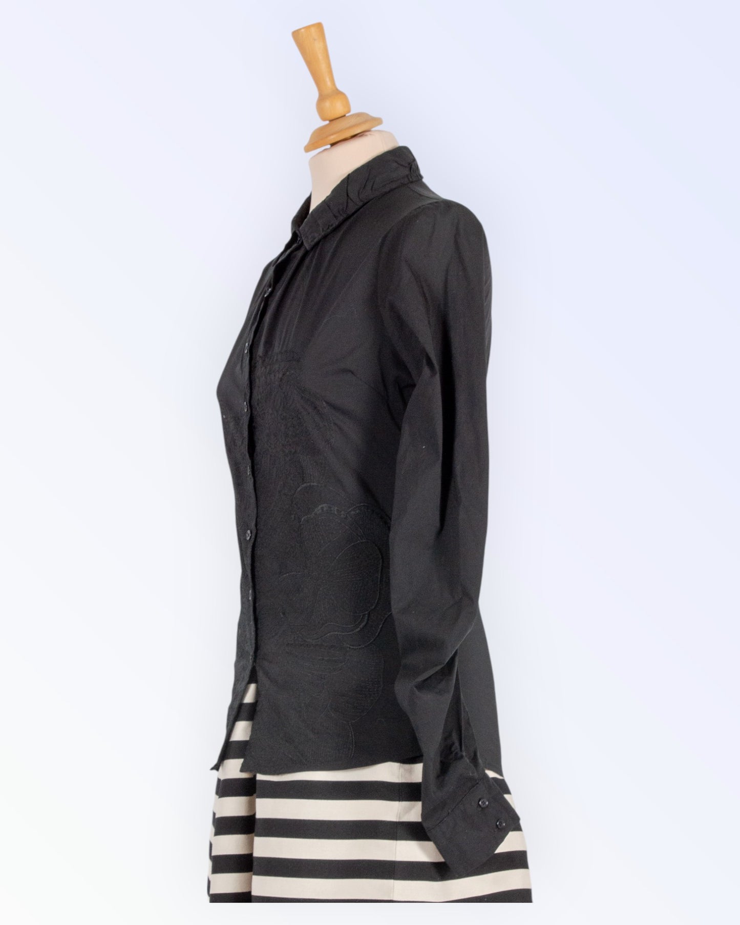 Desigual black long-sleeved blouse