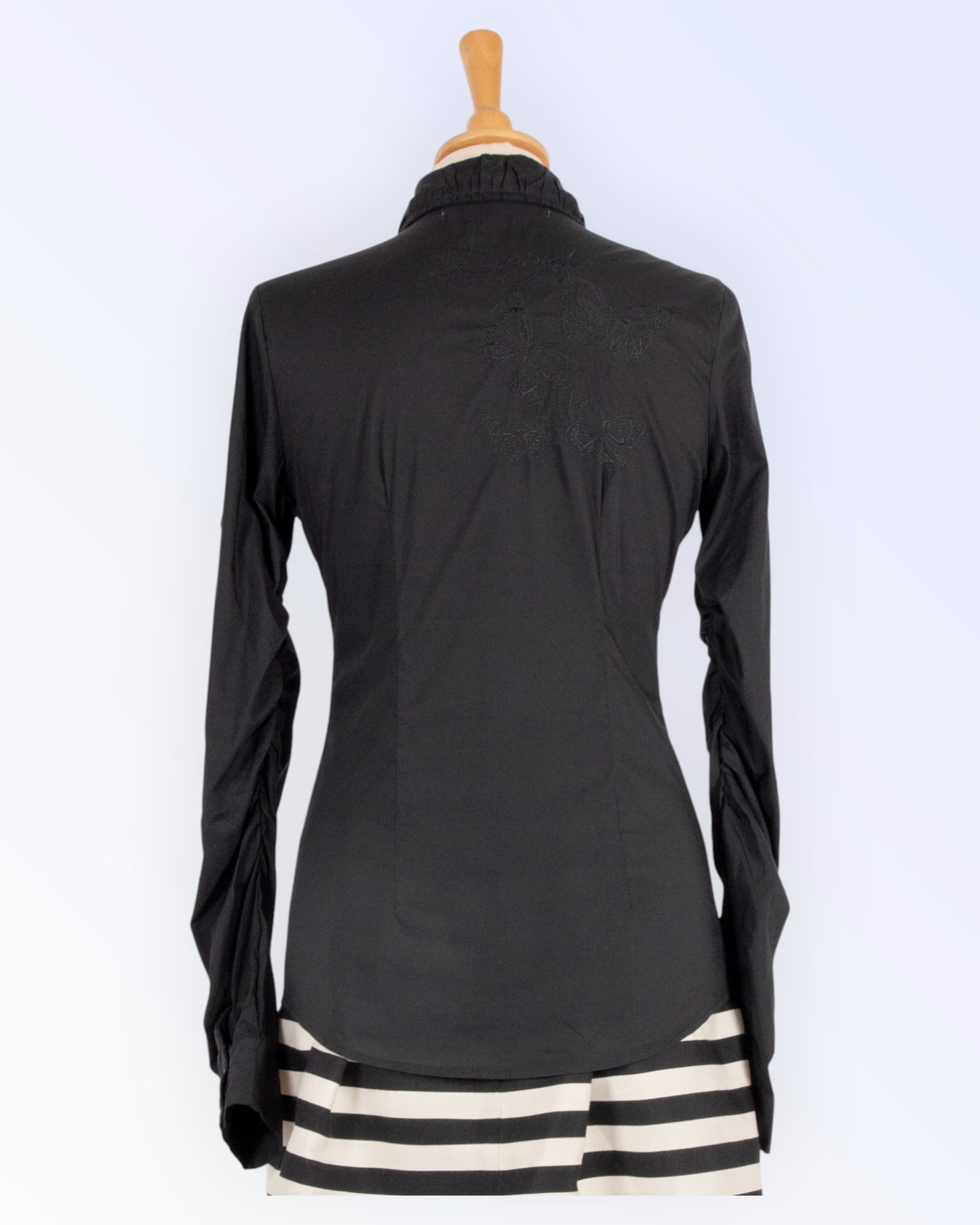 Desigual black long-sleeved blouse