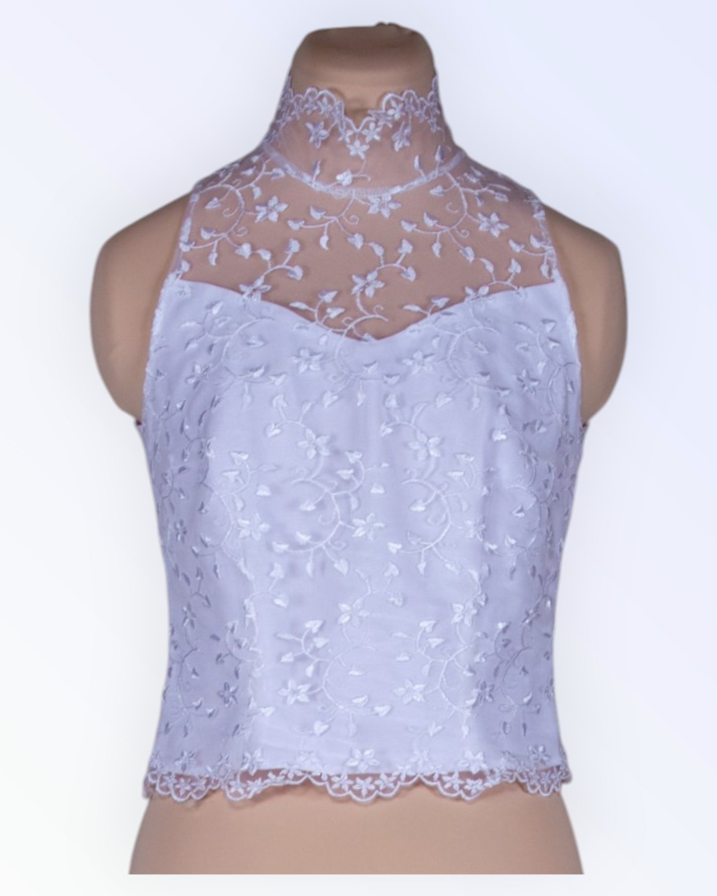 Valge pitsist top