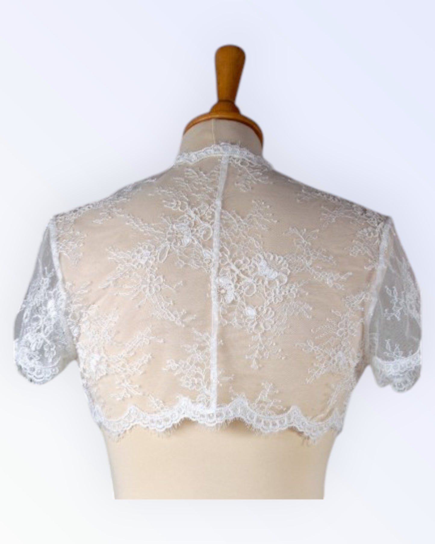 Festive off-white lace bolero
