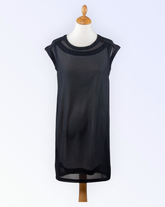 Crocker Apparel black chiffon tunic