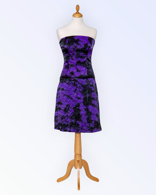Satin organza cocktail dress