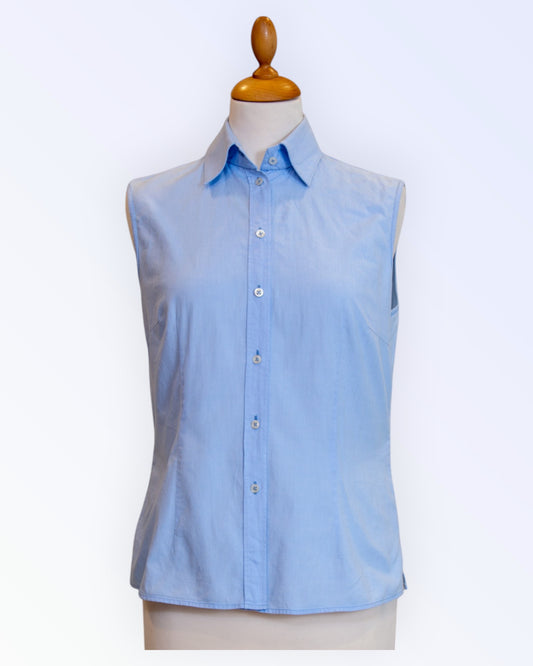 Herringbone Sydney light blue summer blouse