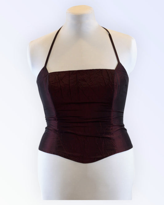 Chou Chou tumepunasest taftist top