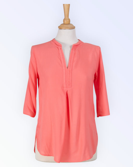 Coral pink blouse