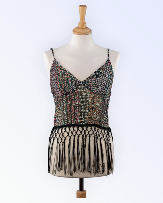 Paper Heart colorful fringed top