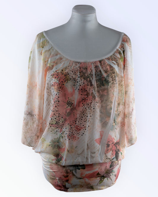 Blind Date multicolor chiffon blouse