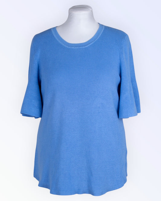 Isaac Mizrahi light blue knitted top