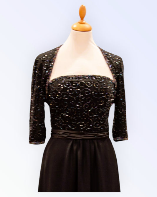 Festive black bolero
