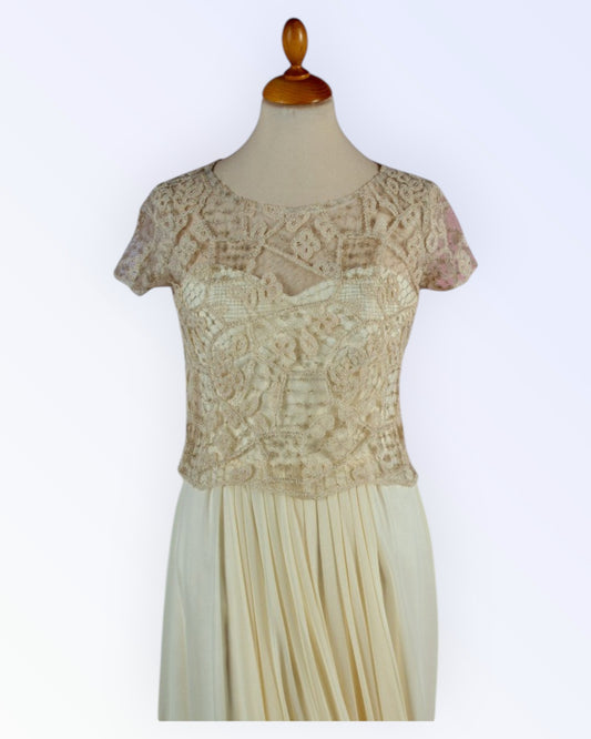 Gold lace top