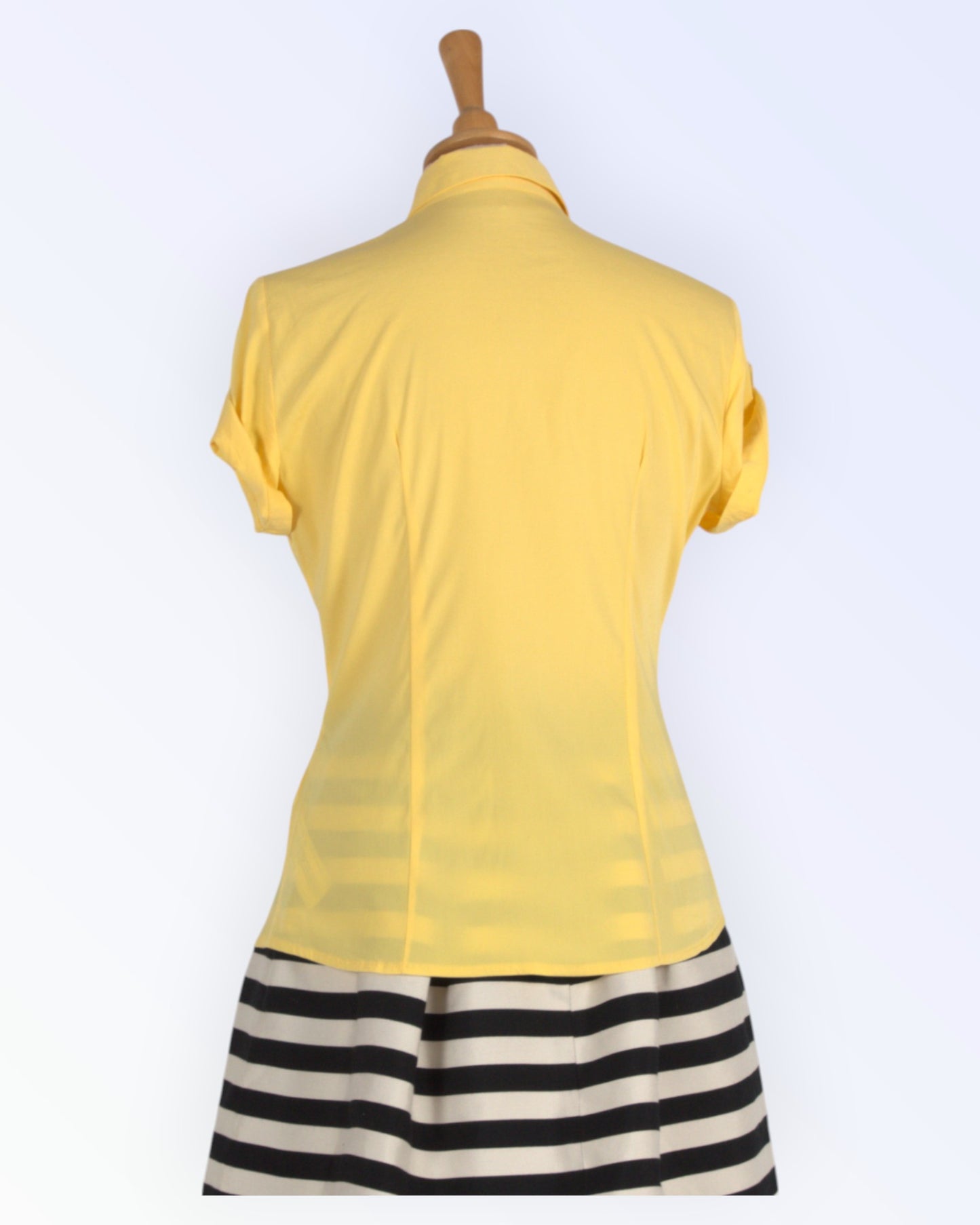 Short-sleeved yellow summer blouse