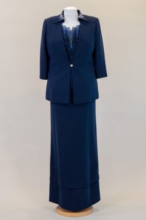 3-piece formal suit in dark blue