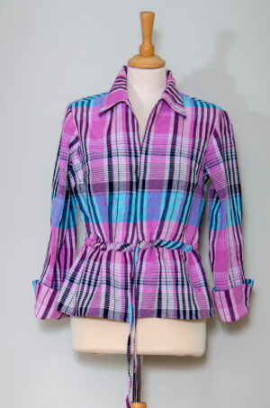 plaid colorful blouse