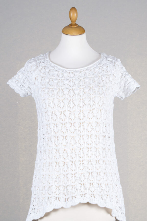 Natural white lace knit