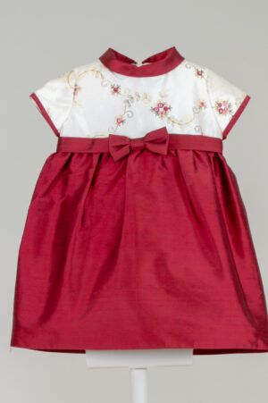 Dupion silk party dress for toddler
