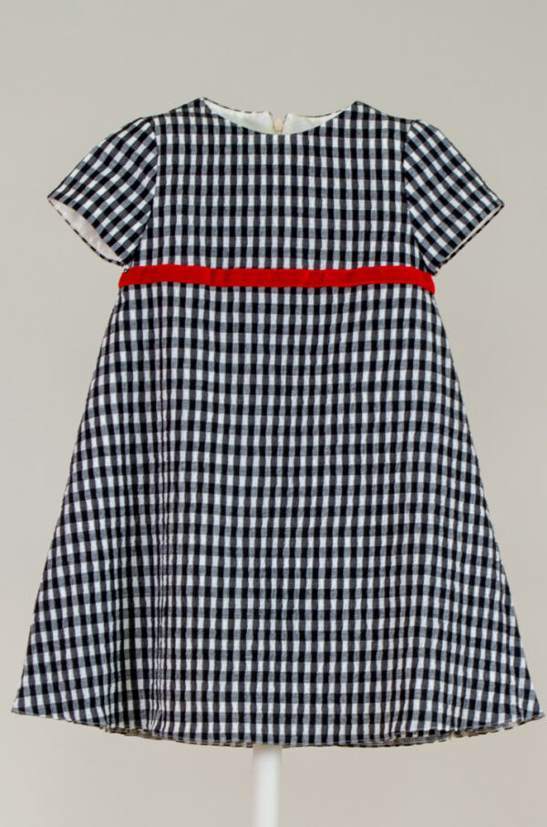 black and white checkered dress for girls