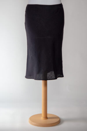 Marimekko black linen summer skirt
