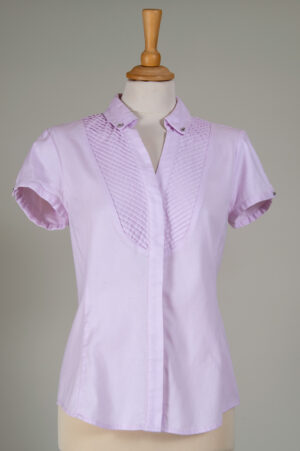 cotton blouse with pleated panels