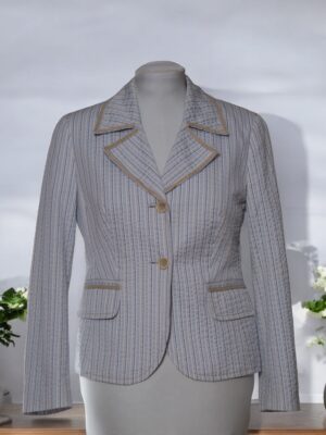 striped fabric cotton summer jacket