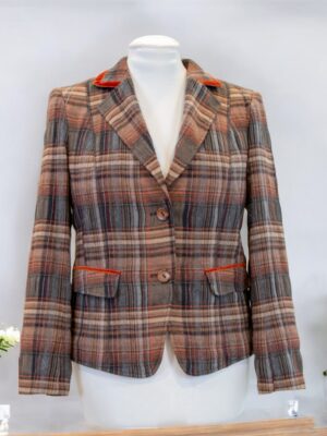 Plaid blazer jacket.