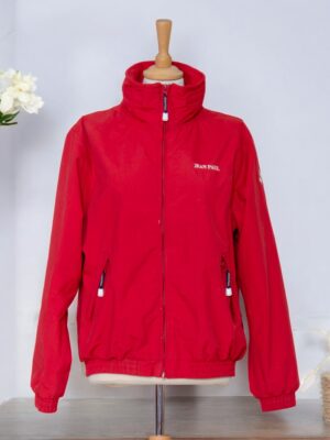 Jean Paul sporty red impregnated fabric jacket.