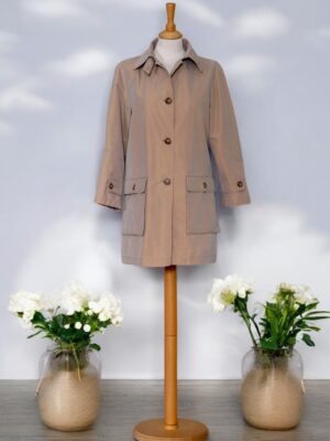 Classic style women's raincoat.