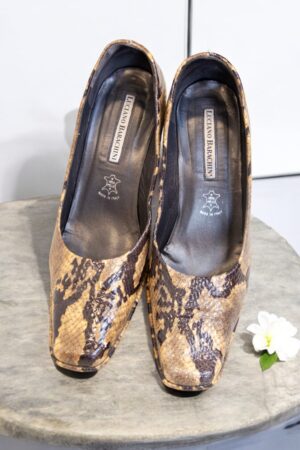 Luciano Barachini snakeskin imitation leather shoes.